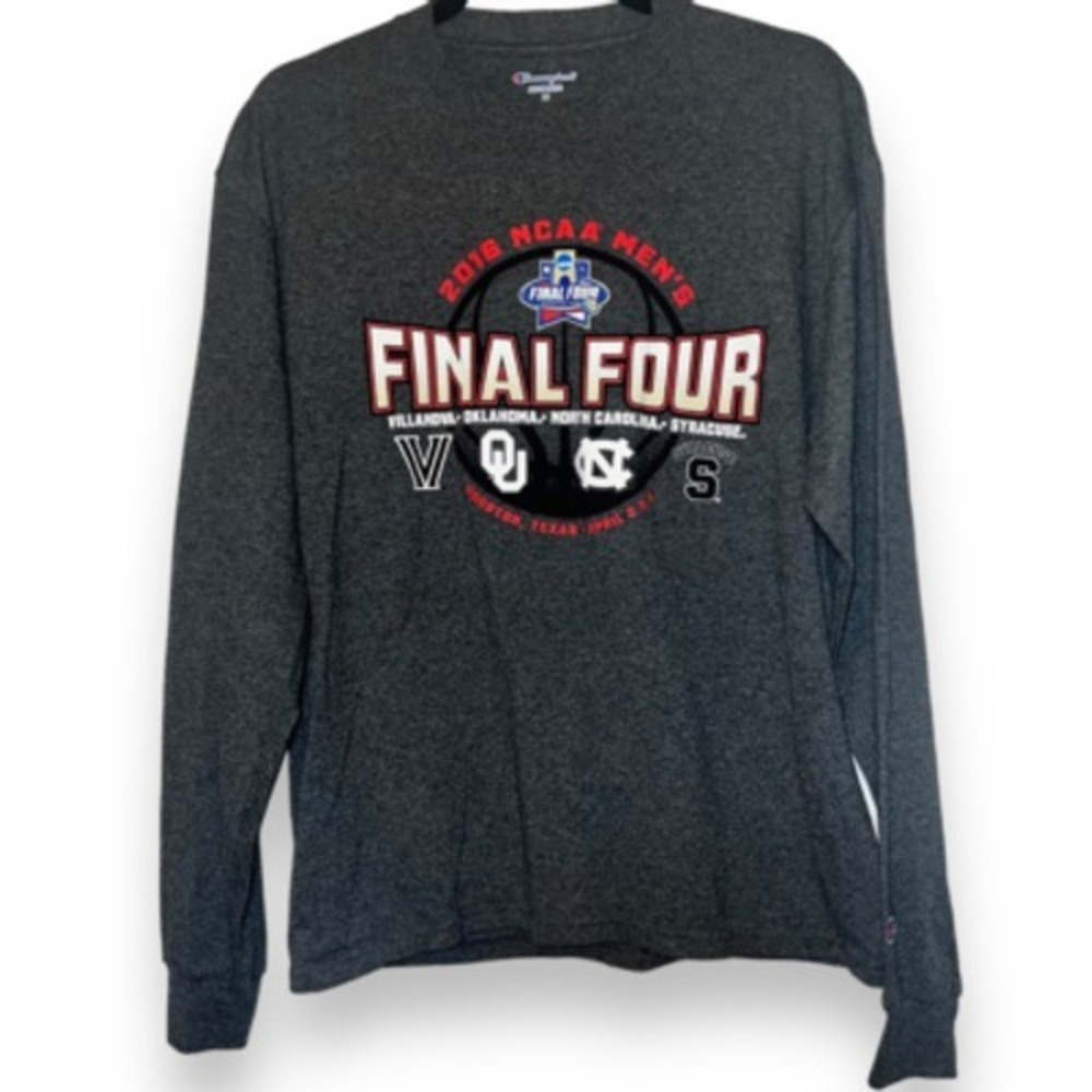 Champion 2016 NCAA Final Four Graphic Long Sleeve T-Shirt Men's M Gray